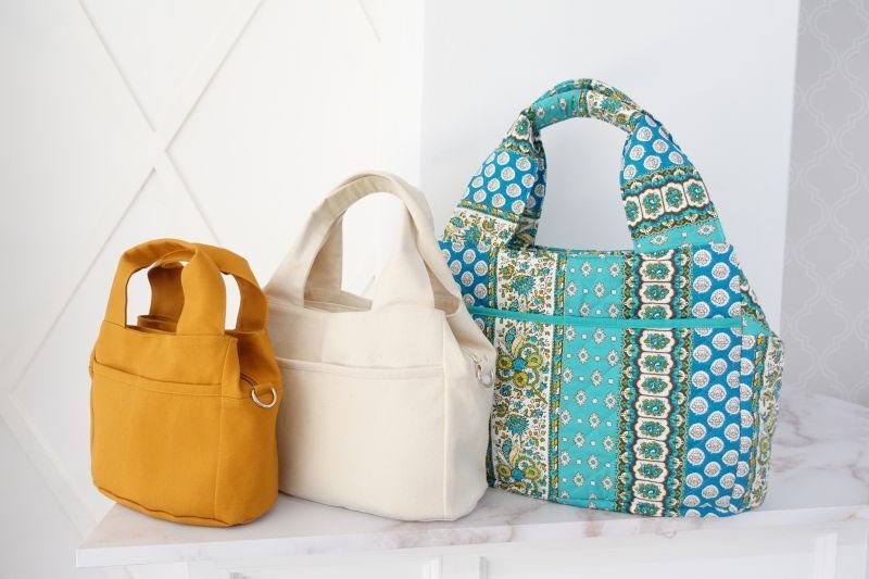 画像1: MMZ-92 Vivienne (ヴィヴィアン)3Roomsトートバッグ・ショルダーバッグ型紙【3サイズ展開】