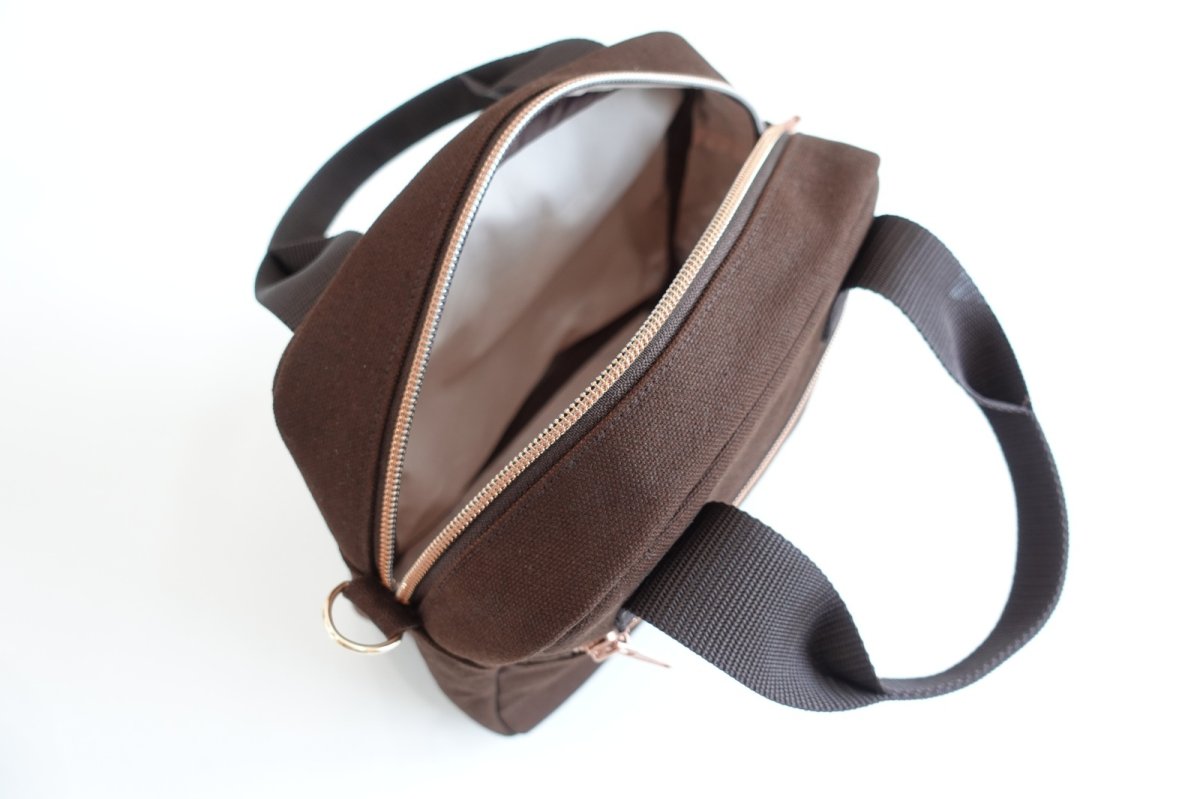 画像15: Caroline（キャロライン）2WAYスクエアーショルダートートバッグ型紙【2サイズ展開】 (15)