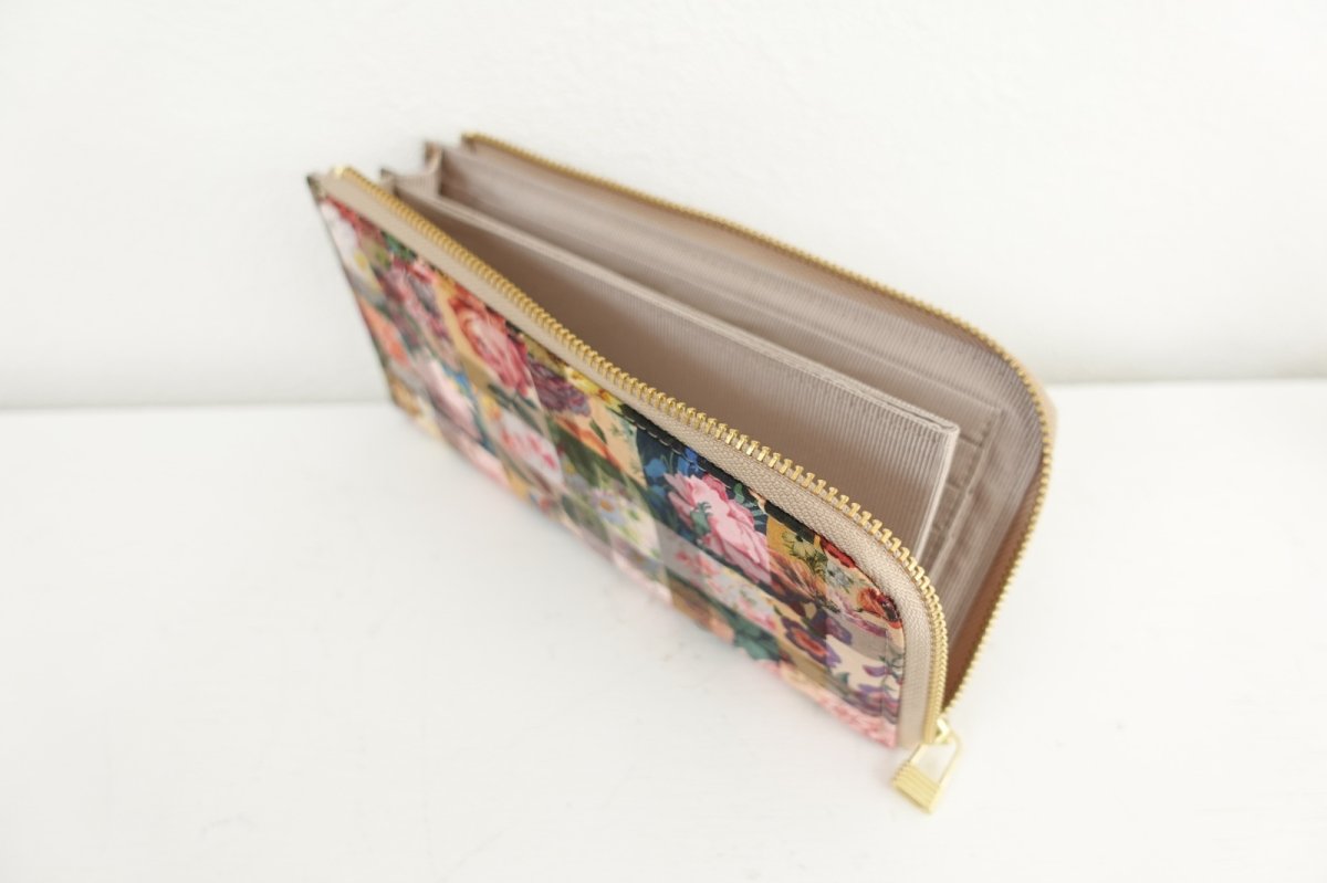 画像3: リバティ生地で作るL字型長財布キット・11柄展開（裁断済み資材セット）型紙動画レシピは付属されていません (3)