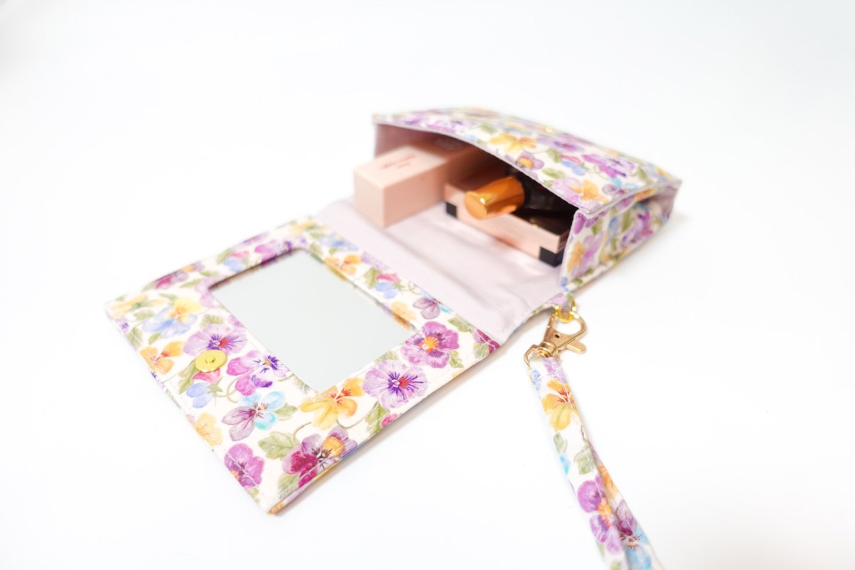 画像3: Lilac（ライラック）ミラー付コンパクトリップポーチ型紙 (3)