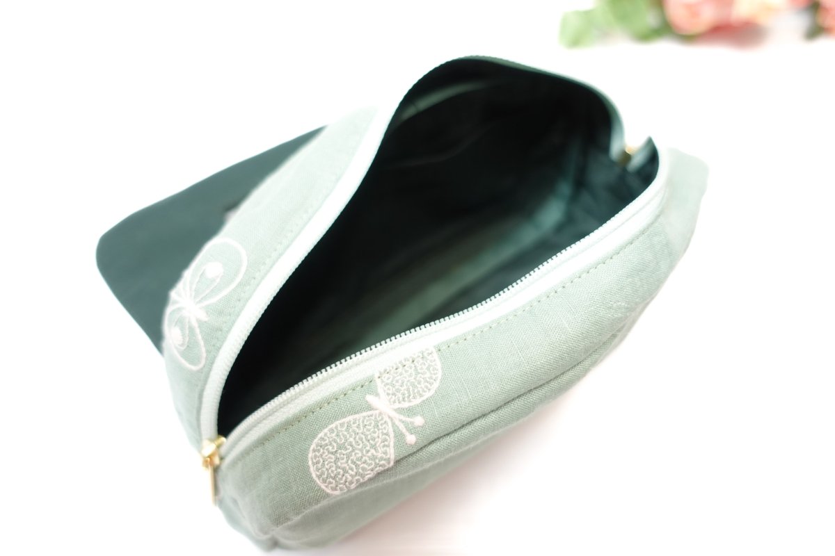 画像8:  Agnès(アニエス)ミラー付きラウンドファスナー開閉ポーチ（２サイズ展開） (8)