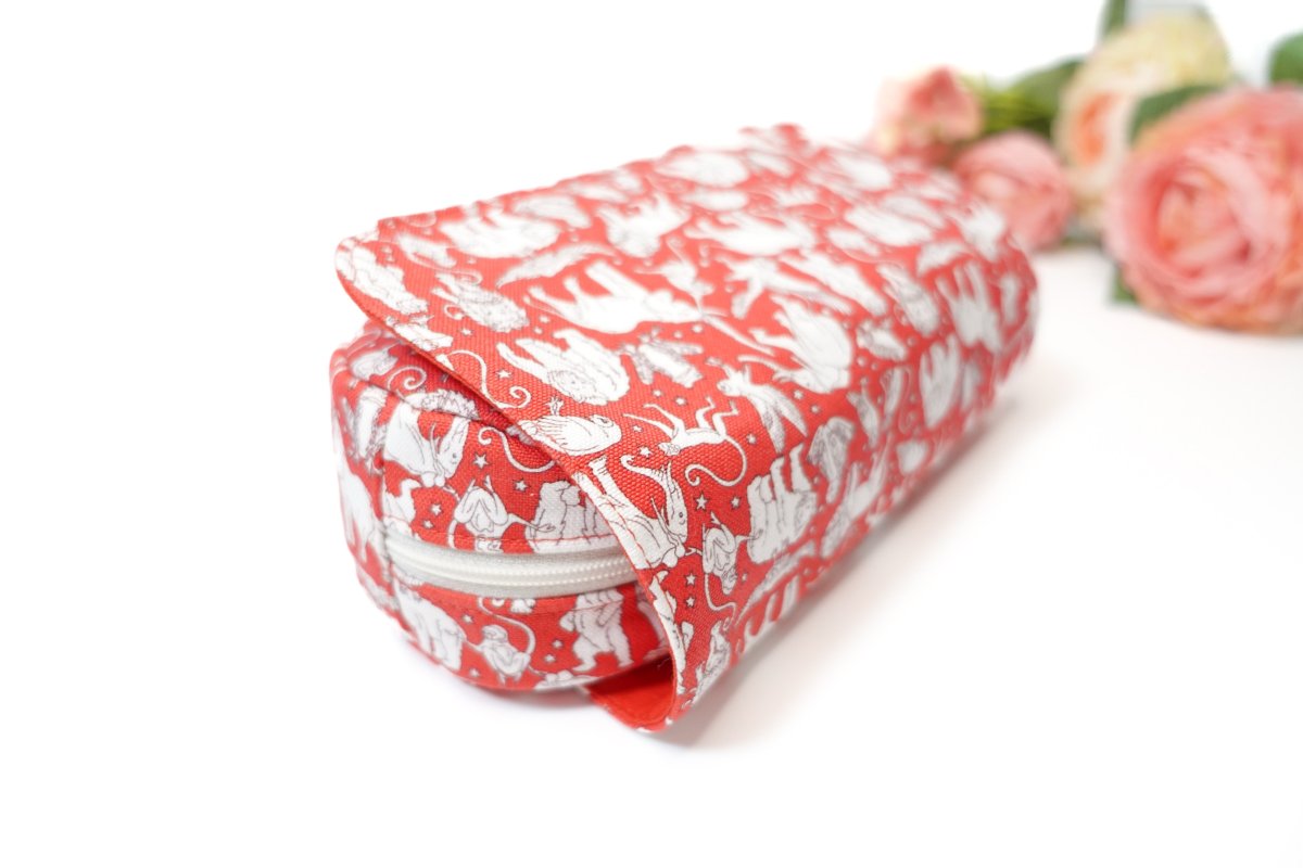 画像12:  Agnès(アニエス)ミラー付きラウンドファスナー開閉ポーチ（２サイズ展開） (12)