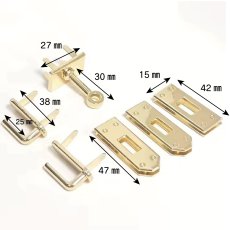 画像2: ３段ひねり金具＆足折れフックセット６点金具セット/Camellia（カメリア）専用資材 (2)