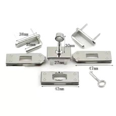 画像3: ３段ひねり金具＆足折れフックセット６点金具セット/Camellia（カメリア）専用資材 (3)