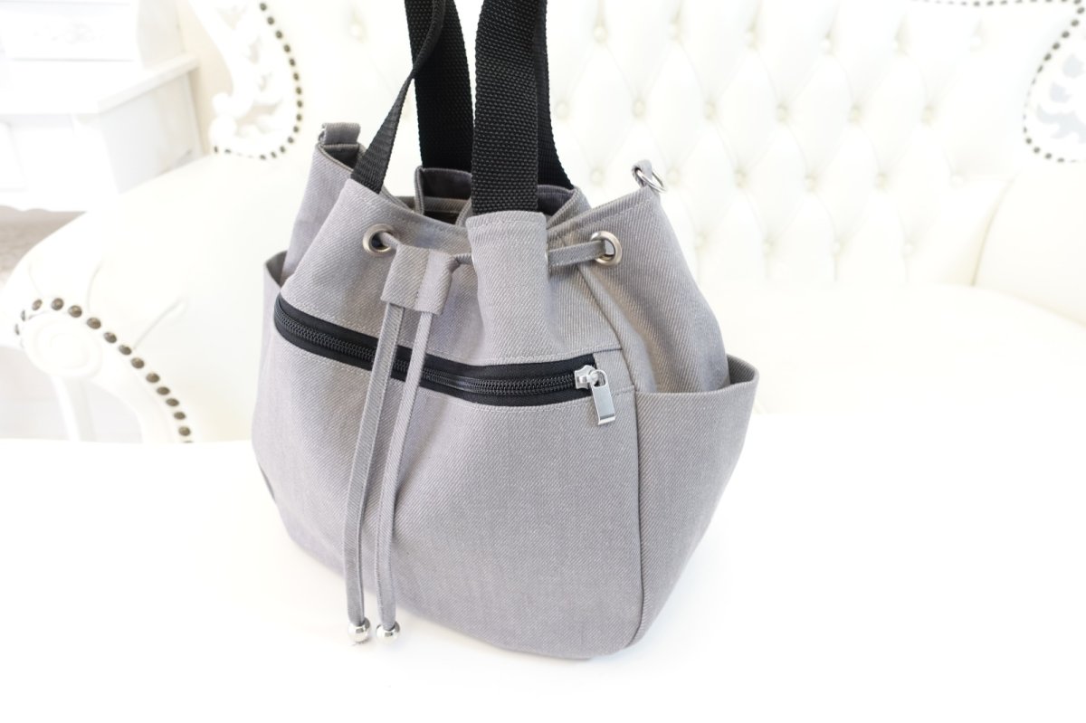 画像14: Mabel（メイベル）【型紙】ドローストリングバッグ｜持ち手・トートアレンジ対応型紙 (14)