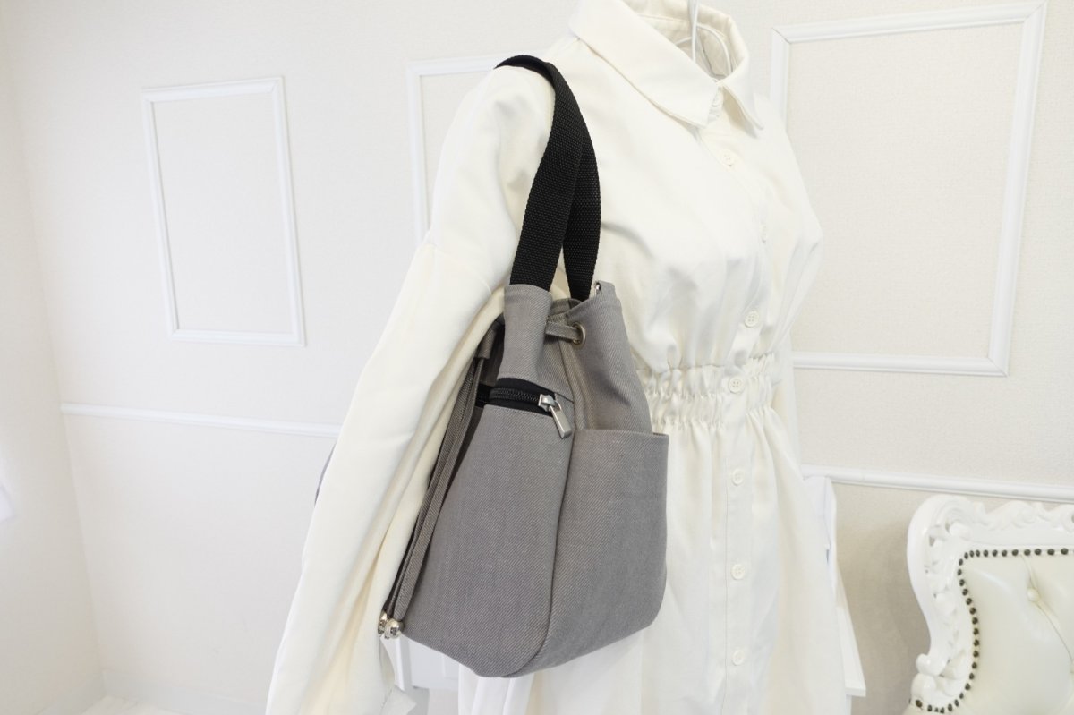 画像16: Mabel（メイベル）【型紙】ドローストリングバッグ｜持ち手・トートアレンジ対応型紙 (16)