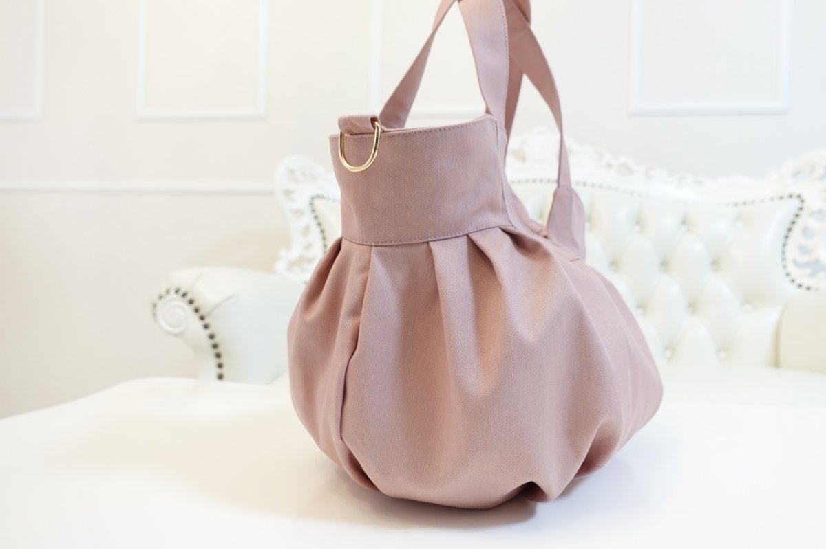 画像2: Amber（アンバー）【型紙】底タックのバルーントートバッグ型紙 (2)