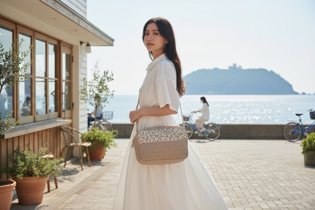 画像14: Élise（エリス）3ルームショルダーバッグ型紙　【2サイズ展開】 (14)