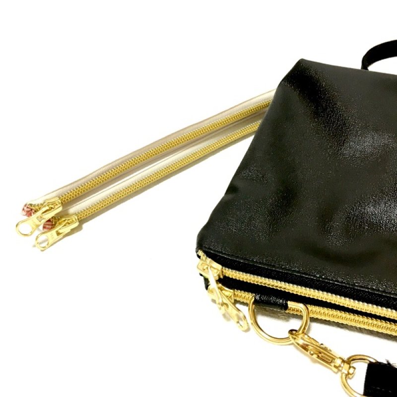 画像2: MMZ-58  Chelsea（チェルシー）シングル・ダブル・トリプル・ポーチ・ポシェット（まち有）型紙・パターン（3サイズセット）